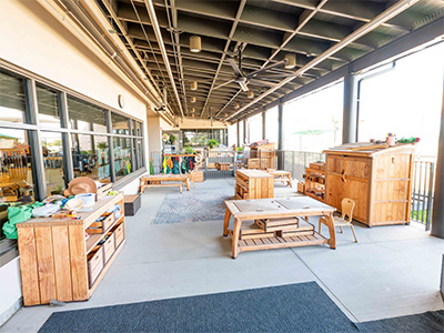 Middle Littles outdoor patio